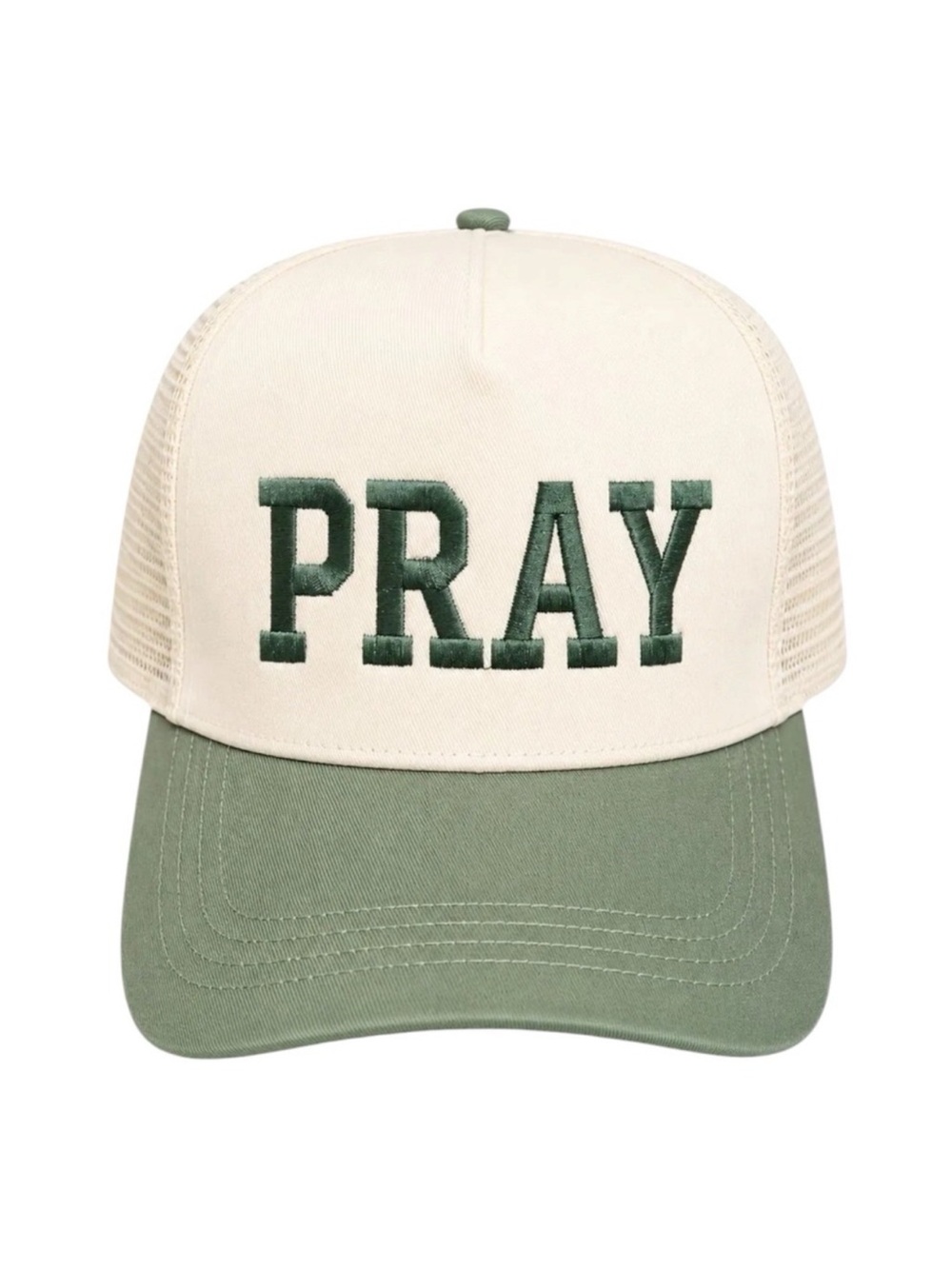 Zenana Pray Dark Forest Green Embroidered Print Baseball Hat
New Christian Cap